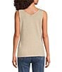 Charlie B. Lurex Knit Metallic V-Neck Sleeveless Cami, Color:Gold - Image 2