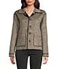 Charlie B. Plaid Reversible Point Collar Long Sleeve Patch Pocket Jacket, Color:Cocoa - Image 2