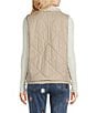 Charlie B. Quilted Faux Fur Reversible Vest, Color:Greige - Image 5