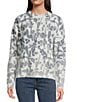 Charlie B. Reversible Printed Round Neck Long Sleeve Top, Color:Smuged - Image 1