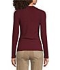 Charlie B. Ribbed Knit Crew Neck Long Sleeve Top - Image 2