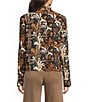 Charlie B. Satin Printed Point Collar Long Sleeve Button Down Shirt, Color:Batik - Image 2