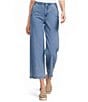 Charlie B. Stretch Denim Scalloped Ankle Length Wide Leg Jeans - Image 1