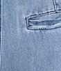 Charlie B. Stretch Denim Scalloped Ankle Length Wide Leg Jeans - Image 4