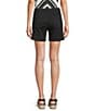 Charlie B. Stretch Twill Flat Front Shorts, Color:Black - Image 2