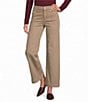 Charlie B. Stretch Twill Mid Rise Wide Leg Ankle Pants - Image 1