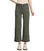 Charlie B. Stretch Twill Patch Pocket Wide Leg Cropped Pants, Color:Pinette - Image 1