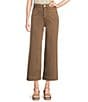 Charlie B. Stretch Twill Patch Pocket Wide Leg Cropped Pants, Color:Truffle - Image 1