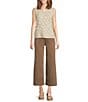 Charlie B. Stretch Twill Patch Pocket Wide Leg Cropped Pants, Color:Truffle - Image 3