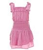 Color:Taffy Pink - Image 1 - Little Girls 2T-6X Smocked Waist Dress