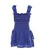 Color:Pacific Blue - Image 2 - Little Girls 2T-6X Smocked Waist Dress