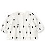 Color:White - Image 2 - Baby Girls 3-24 Months Long Sleeve Dot Woven Round Neck Top