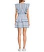 Color:Soft Chambray - Image 2 - Bekah Cotton Lace Crew Neck Short Sleeve A-Line Dress