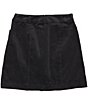 Color:Black - Image 2 - Big Girls 7-16 Corduroy Button Front Skirt