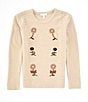 Color:Ivory - Image 1 - Big Girls 7-16 Embroidered Floral Sweater