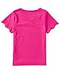 Color:Fuchsia - Image 2 - Big Girls 7-16 Embroidered Short Sleeve Top