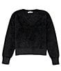 Color:Black - Image 1 - Big Girls 7-16 Eyelash Sweater