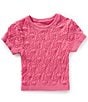 Chelsea & Violet Big Girls 7-16 Floral Seamless T-Shirt, Color:Vintage Pink - Image 1