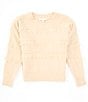 Color:Tan - Image 1 - Big Girls 7-16 Fringe Detail Sweater