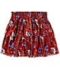 Chelsea & Violet Big Girls 7-16 Printed Tiered Mini Skirt, Color:Paprika Multi - Image 2