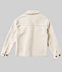 Color:Ivory - Image 2 - Big Girls 7-16 Shearling Button Jacket