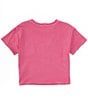Color:Magenta - Image 2 - Big Girls 7-16 Short Sleeve Washed Pocket T-Shirt