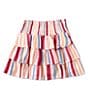 Color:Multi Stripe - Image 2 - Big Girls 7-16 Striped Smocked Tiered Ruffle Skirt