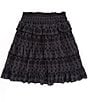 Color:Black - Image 1 - Big Girls 7-16 Tiered Ruffle Skirt