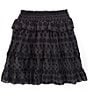 Color:Black - Image 2 - Big Girls 7-16 Tiered Ruffle Skirt