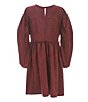 Color:Cherry - Image 2 - Big Girls Faux Suede Baby Doll Dress