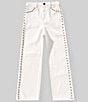 Chelsea & Violet Big Girls Stud Jeans, Color:Ivory - Image 1