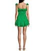 Chelsea & Violet Cassia Guaze Square Neck Ruffle Hem Romper, Color:Bright Green - Image 2