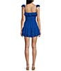 Chelsea & Violet Cassia Guaze Square Neck Ruffle Hem Romper, Color:Santorini - Image 2