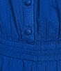 Chelsea & Violet Cassia Guaze Square Neck Ruffle Hem Romper, Color:Santorini - Image 3