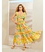 Chelsea & Violet Cecily V-Neck Sleeveless Maxi Dress, Color:Yellow Floral - Image 4