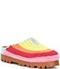Color:Rainbow/Multi - Image 1 - Cleo Rainbow Embroidered Platform Clogs
