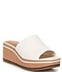 Color:White - Image 1 - Cori Canvas Platform Wedge Sandals
