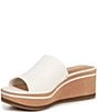 Color:White - Image 4 - Cori Canvas Platform Wedge Sandals