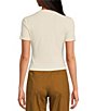 Color:Toasted Ivory - Image 2 - Cropped Ribbed Tee