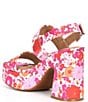 Color:Pink/Multi - Image 3 - Dazey Floral Print Two Band Platform Sandals