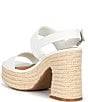 Color:White - Image 3 - Dazey Leather Two Band Platform Espadrille Sandals