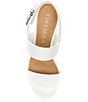 Color:White - Image 5 - Dazey Leather Two Band Platform Espadrille Sandals