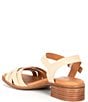 Color:Cafe Cream - Image 3 - Este Leather Ankle Strap Sandals