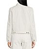 Color:White - Image 2 - Florence Denim Button Front Jacket
