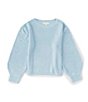 Color:Light Blue - Image 1 - Girls Big Girl 7-16 Crew Neck Textured Sweater