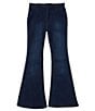 Color:Dark Stone - Image 1 - Big Girls 7-16 Pull-On Flare Jeans