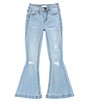 Color:Light Wash - Image 1 - Girls Big Girls 7-16 High Rise Flare Denim Jeans