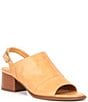 Color:Latte Tan - Image 1 - Ivy Leather Slingback Sandals