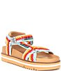 Color:Rainbow/Multi - Image 1 - Koa Woven Footbed Sandals