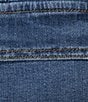 Color:Dark Blue - Image 4 - Lena Denim A-Line Front Pocket Mini Skirt